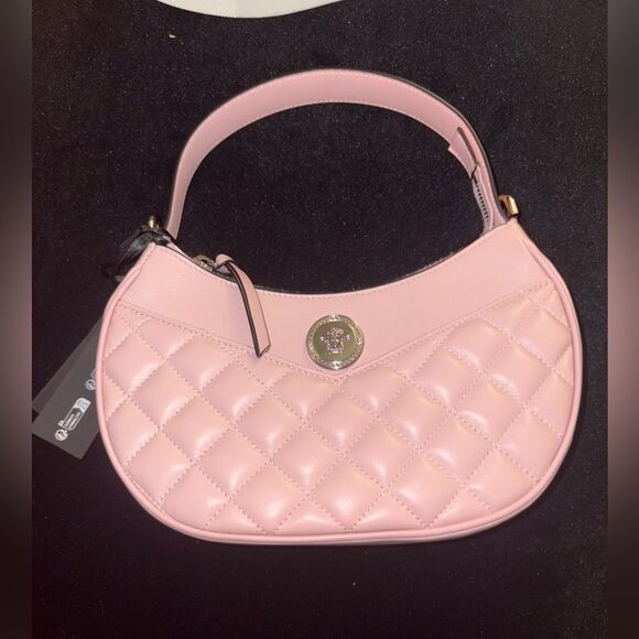 Brand new Versace shoulder bag / crossbody Pink Quilted Women's Bag with cert - Picture 1 of 9